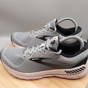 Brooks Shoes Womens Size 10 B Transcend 7 1203191B074 Gray Running Sneakers Flaw